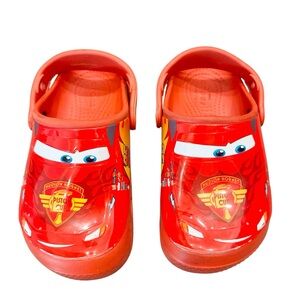 CROCS Red Lightning McQueen Kids Slip-On Clogs Size 11